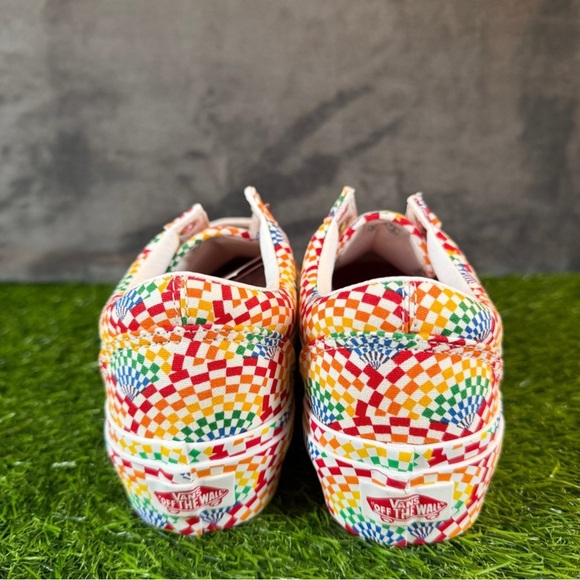 Vans Old Skool Platform Pride Rainbow Checkered Skate Shoes Women US 6.5 - Picture 5 of 13